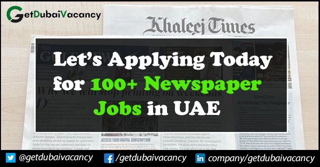 Newspaper Jobs in Dubai