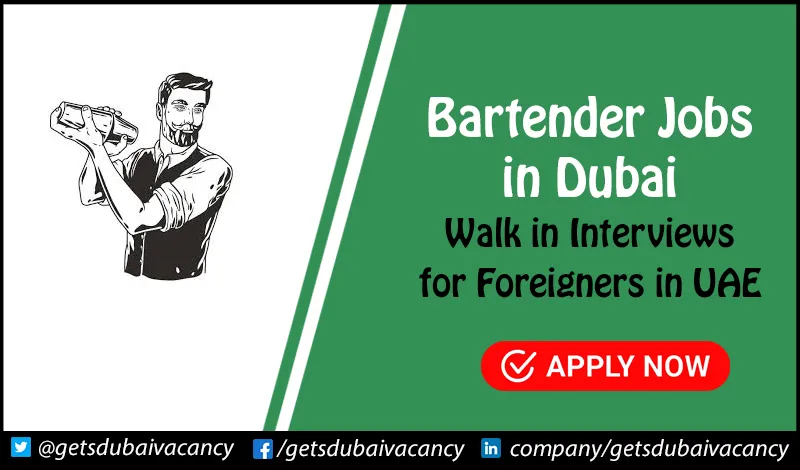 Bartender jobs in Dubai